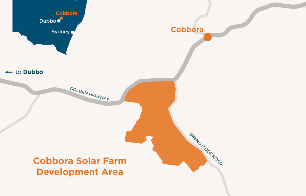 Proposed development area of a large-scale renewable energy project in Central West NSW