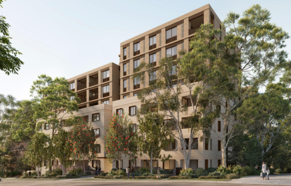 Artist impression of the proposed Melaleuca Apartments in Western Sydney, a $70m affordable housing development by City West Housing