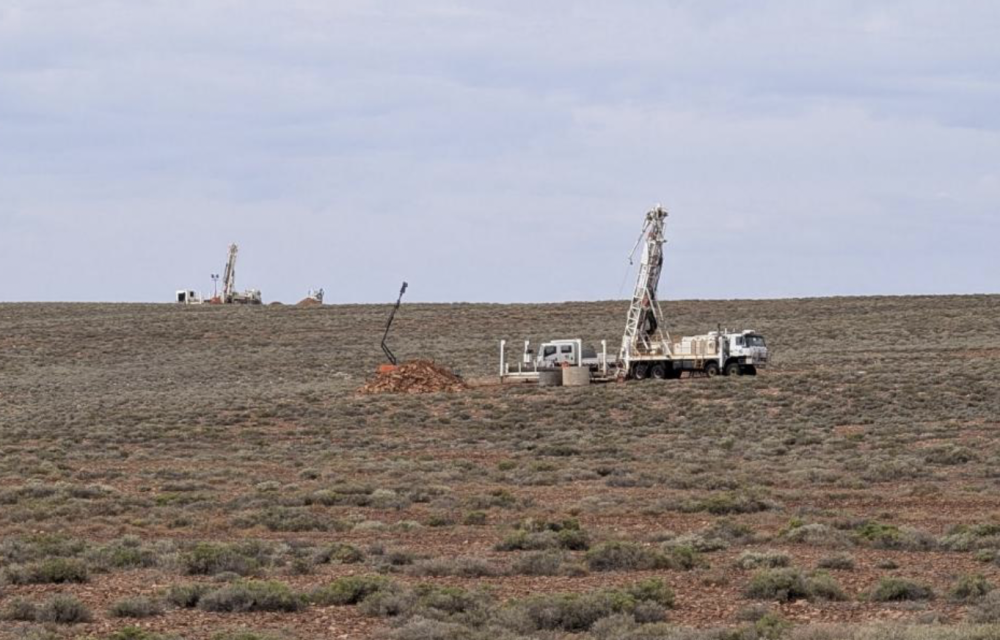 Drill rigs operating at a copper and silver project in South Australia’s Far North as part of an active prefeasibility study drilling program.