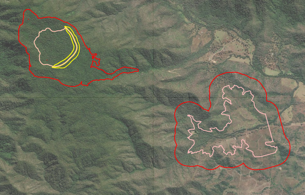 Location map and project footprint of the proposed Djandori pumped hydroelectric generation facility near Miriam Vale in Central Queensland.